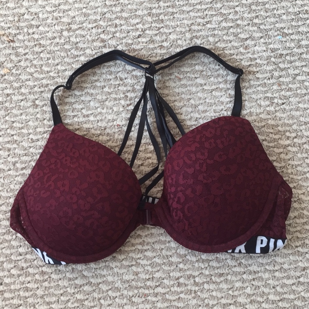 Maroon bra, PINK